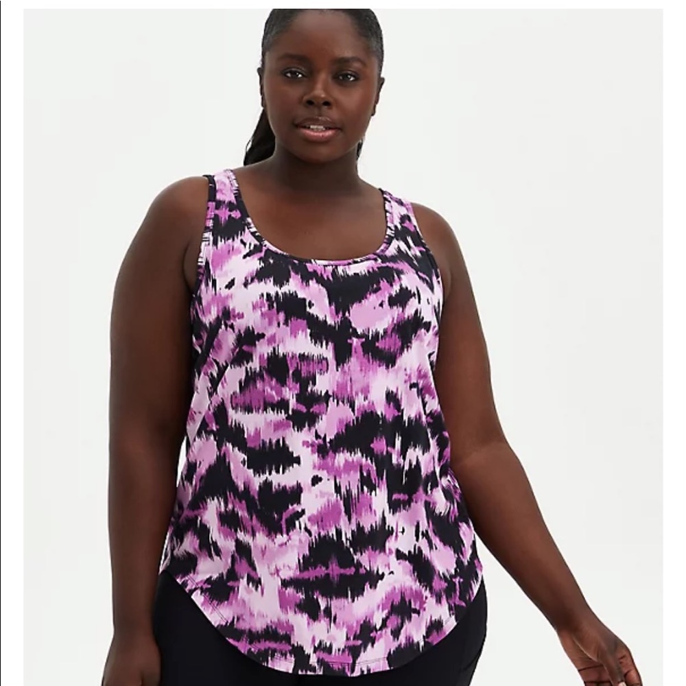 PERFORMANCE COTTON SCOOP NECK SLEEVELESS ACTIVE TANK